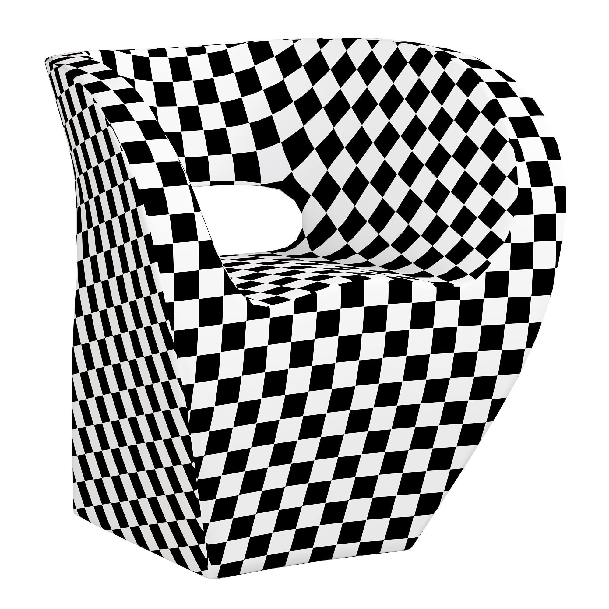 Little Albert small armchair 3D model_3