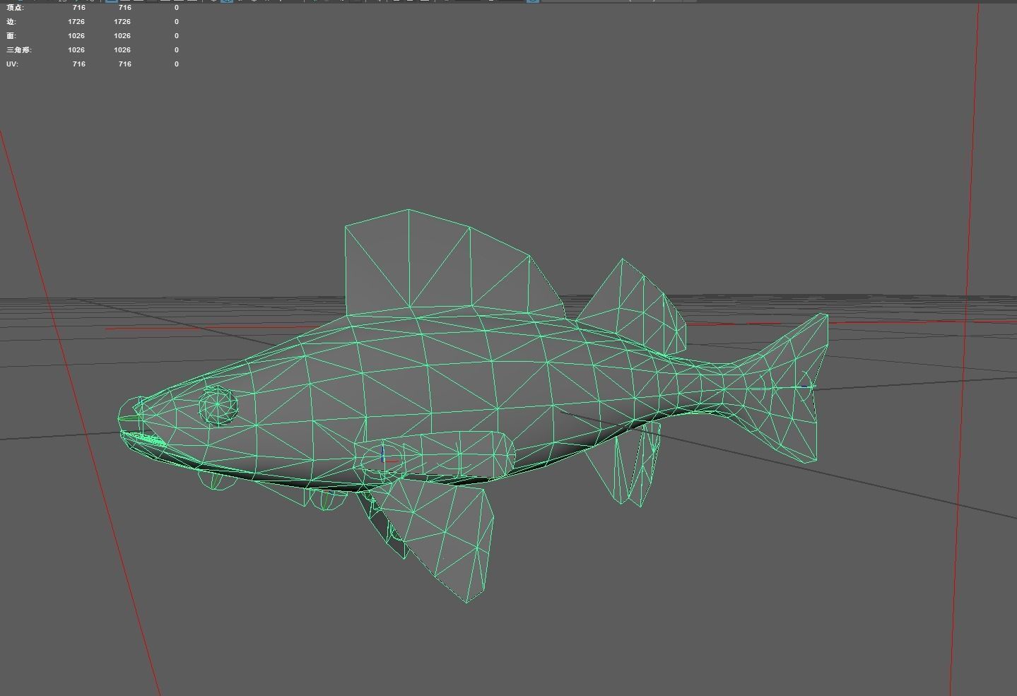 Panfish Low-poly 3D model_2