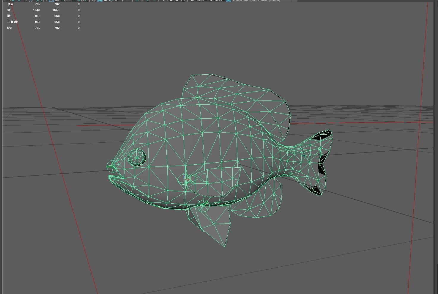 Panfish Low-poly 3D model_2