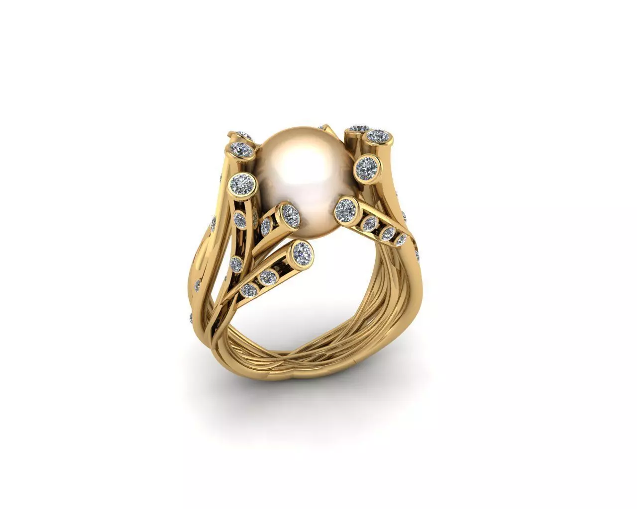 Pearl Rings 3D print model_0