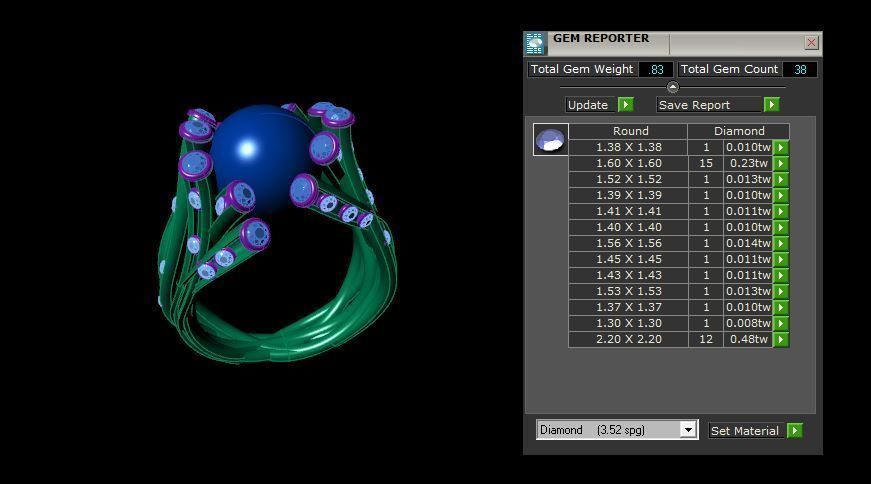 Pearl Rings 3D print model_4