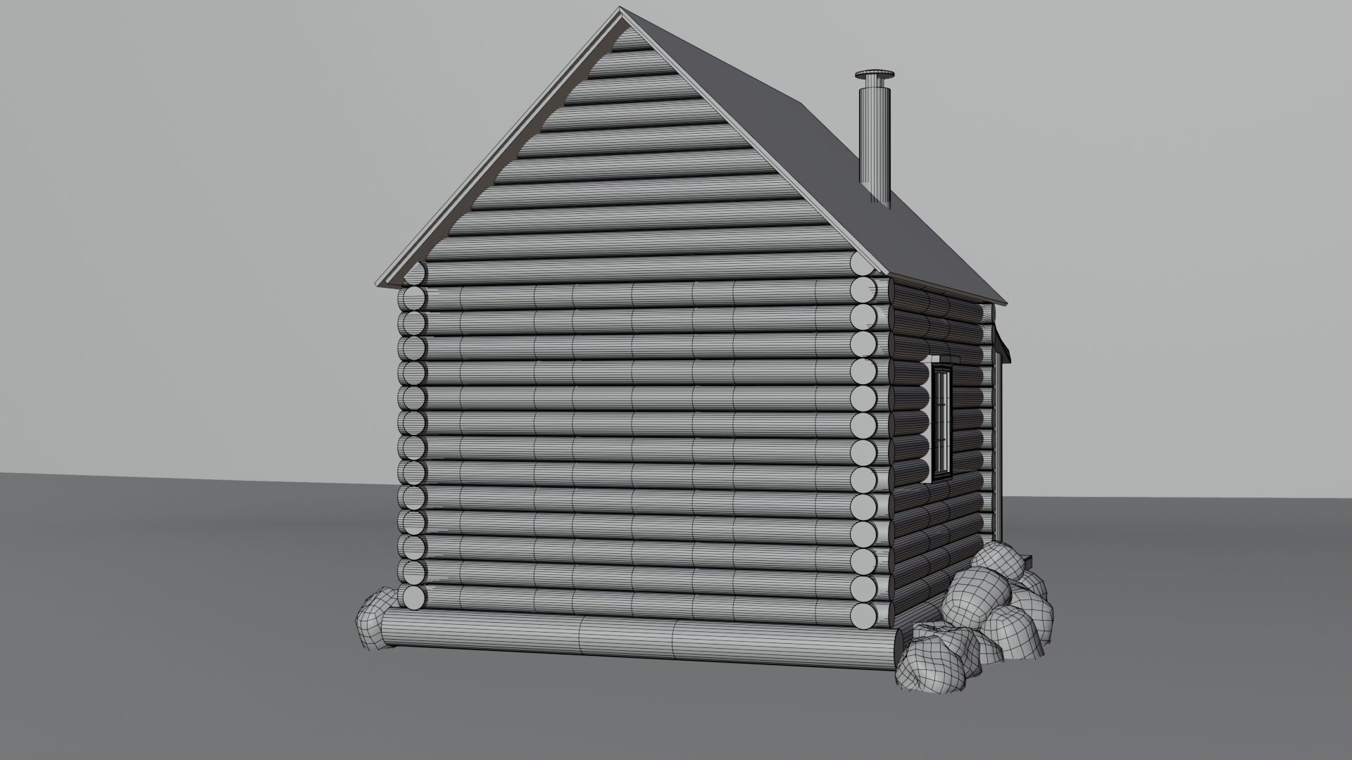 Abandoned House in Forest by Nikdox Low-poly 3D model_18