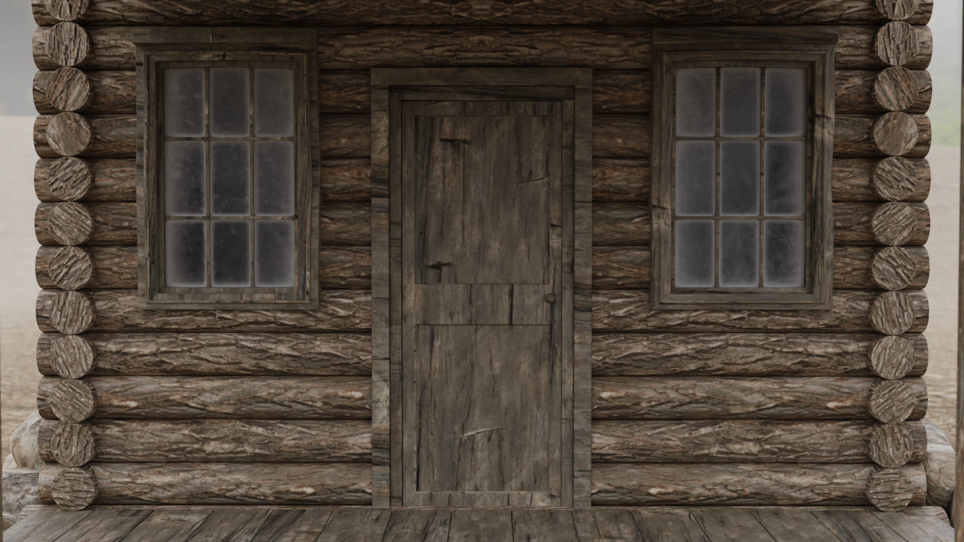 Abandoned House in Forest by Nikdox Low-poly 3D model_8