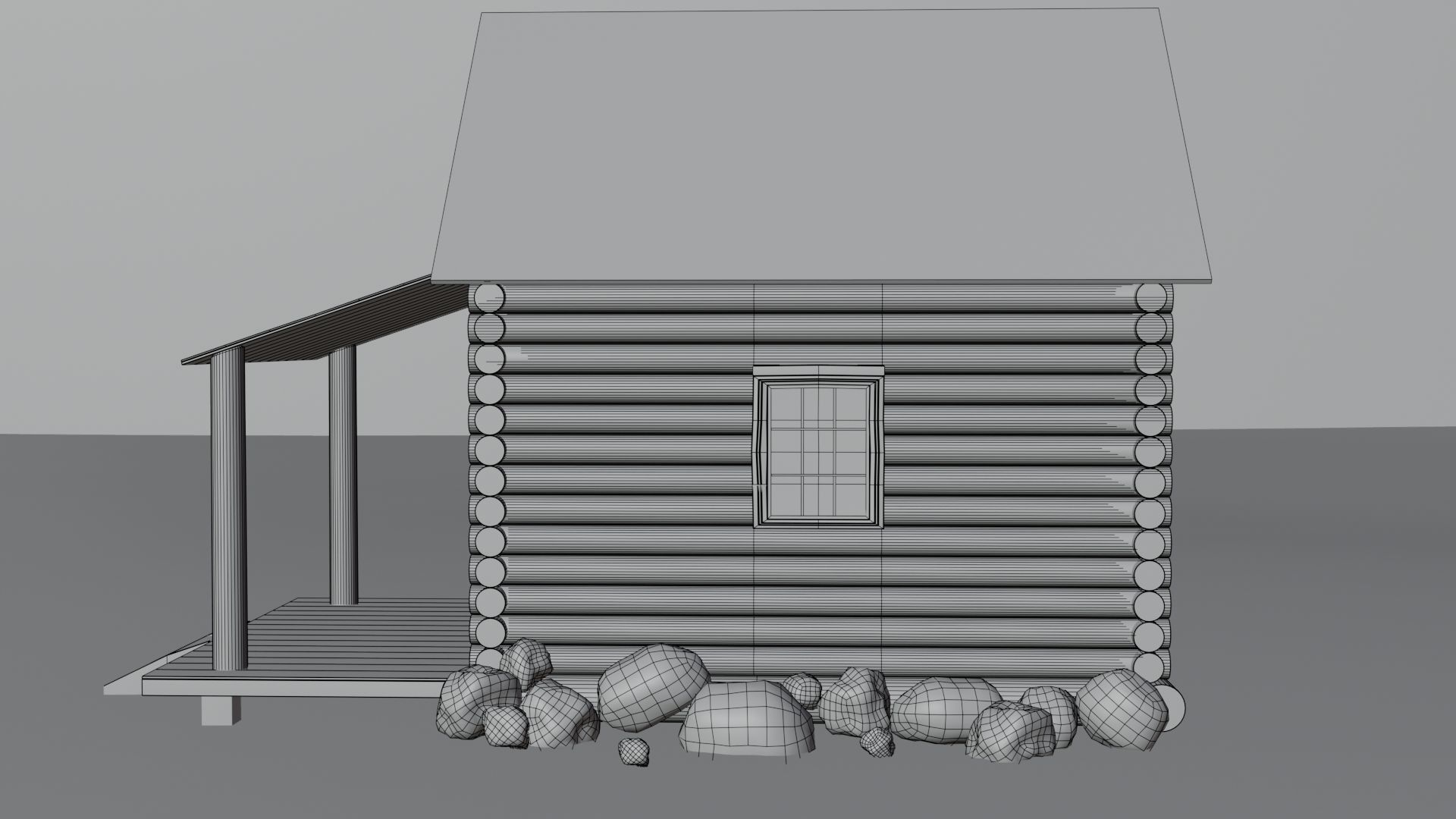 Abandoned House in Forest by Nikdox Low-poly 3D model_16