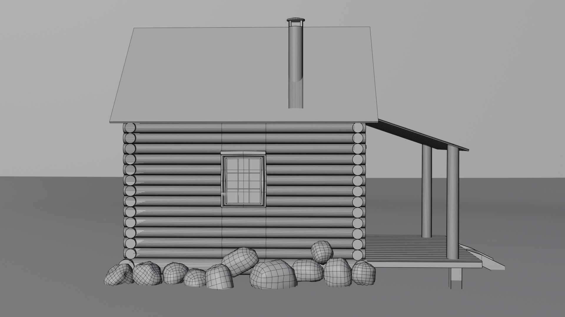 Abandoned House in Forest by Nikdox Low-poly 3D model_15