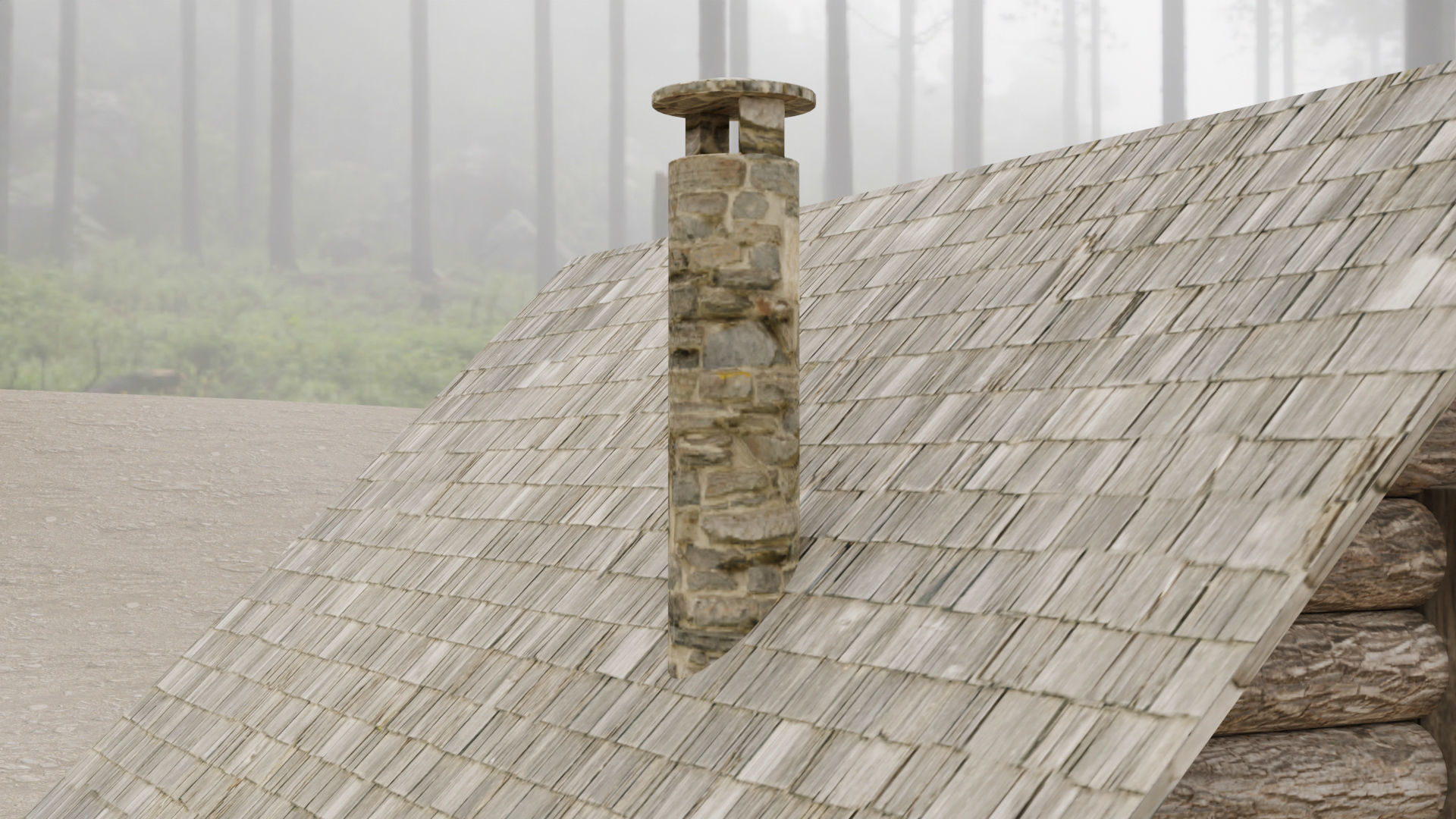 Abandoned House in Forest by Nikdox Low-poly 3D model_12