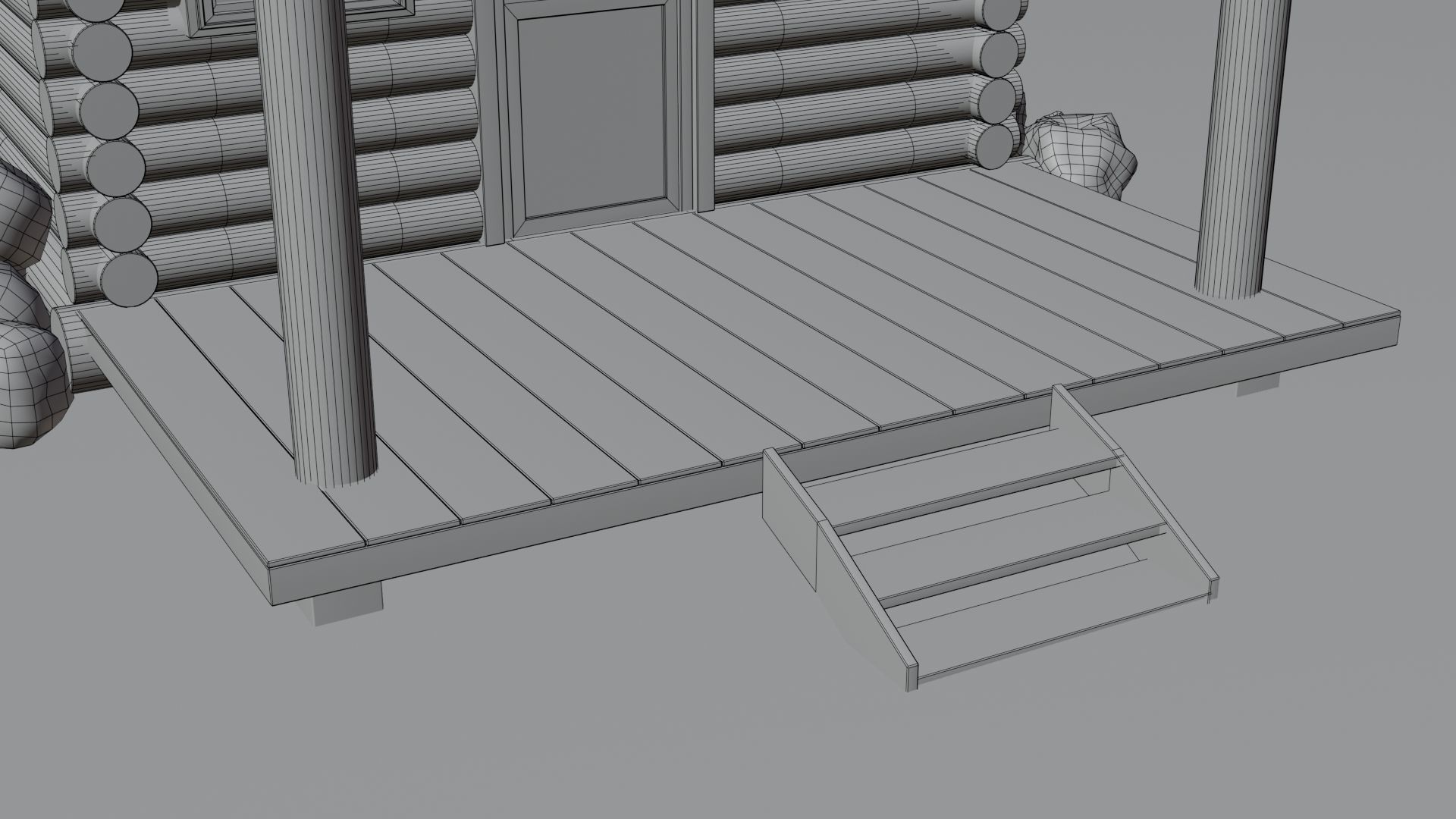 Abandoned House in Forest by Nikdox Low-poly 3D model_24