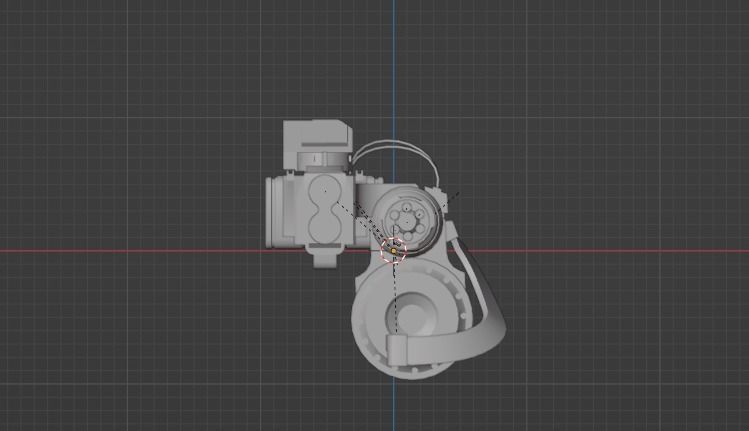 Rusty heavy machine gun Low-poly 3D model_5