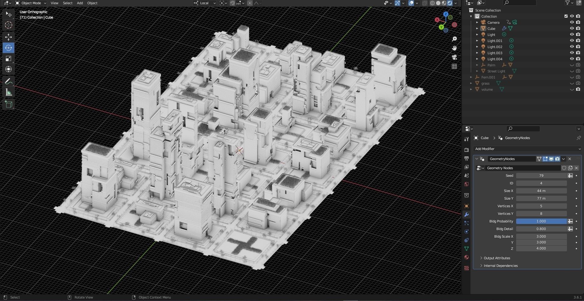 City Cityscape Street Sci-Fi Skyscraper City Building Pack 3D model_5