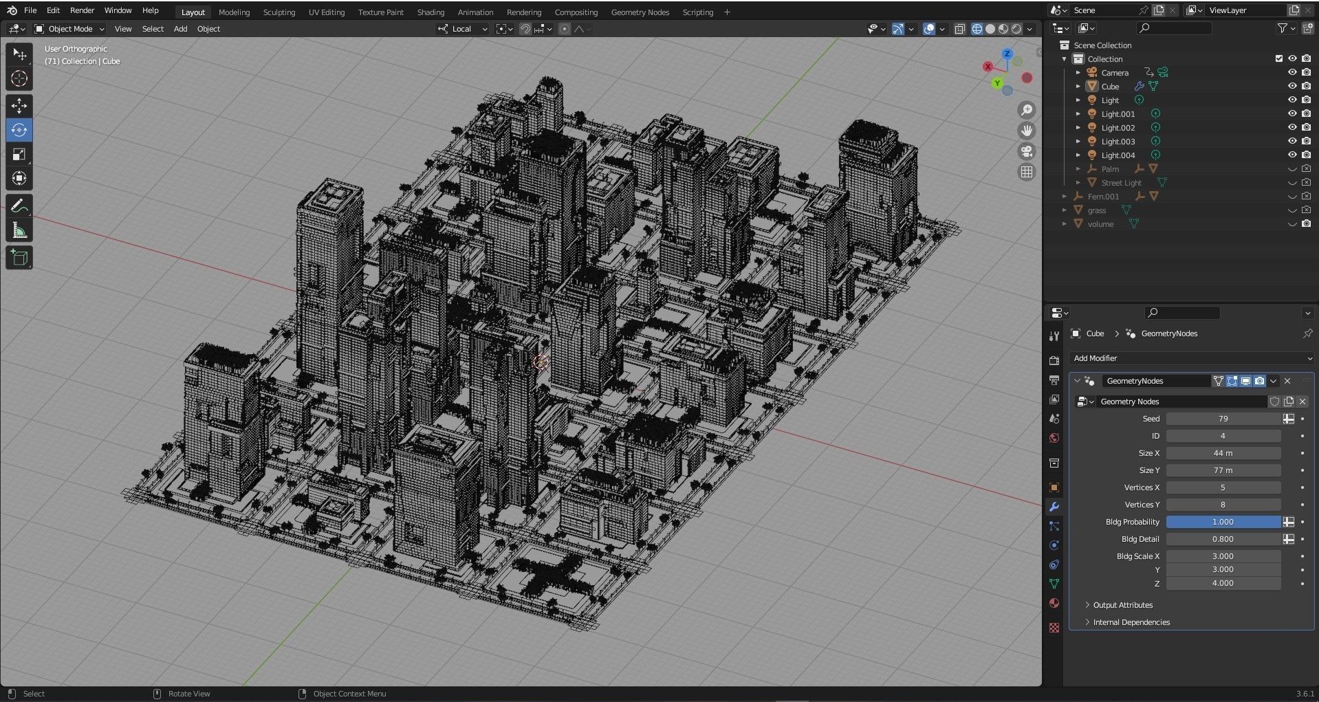 City Cityscape Street Sci-Fi Skyscraper City Building Pack 3D model_1