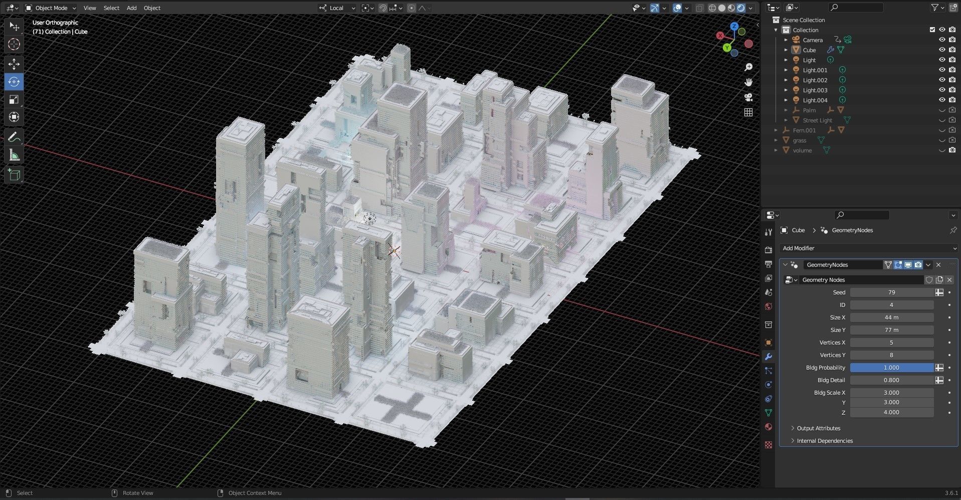 City Cityscape Street Sci-Fi Skyscraper City Building Pack 3D model_4
