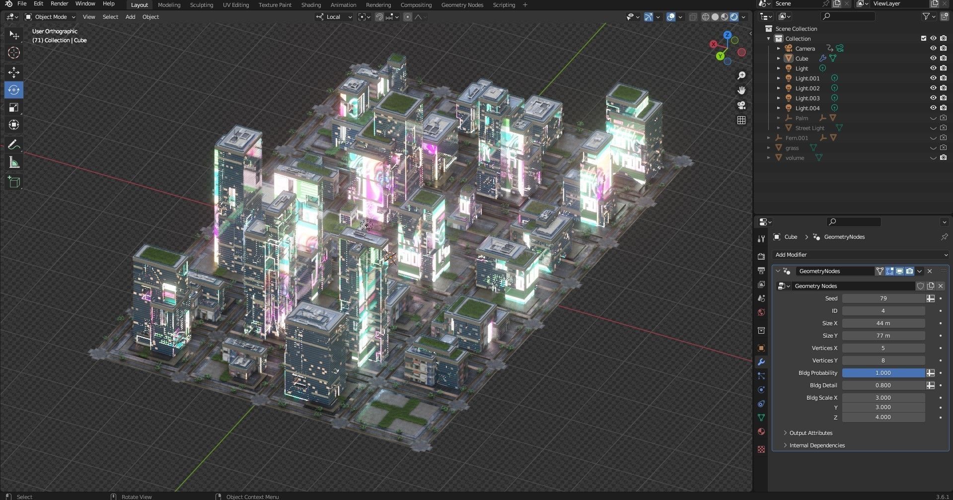 City Cityscape Street Sci-Fi Skyscraper City Building Pack 3D model_6