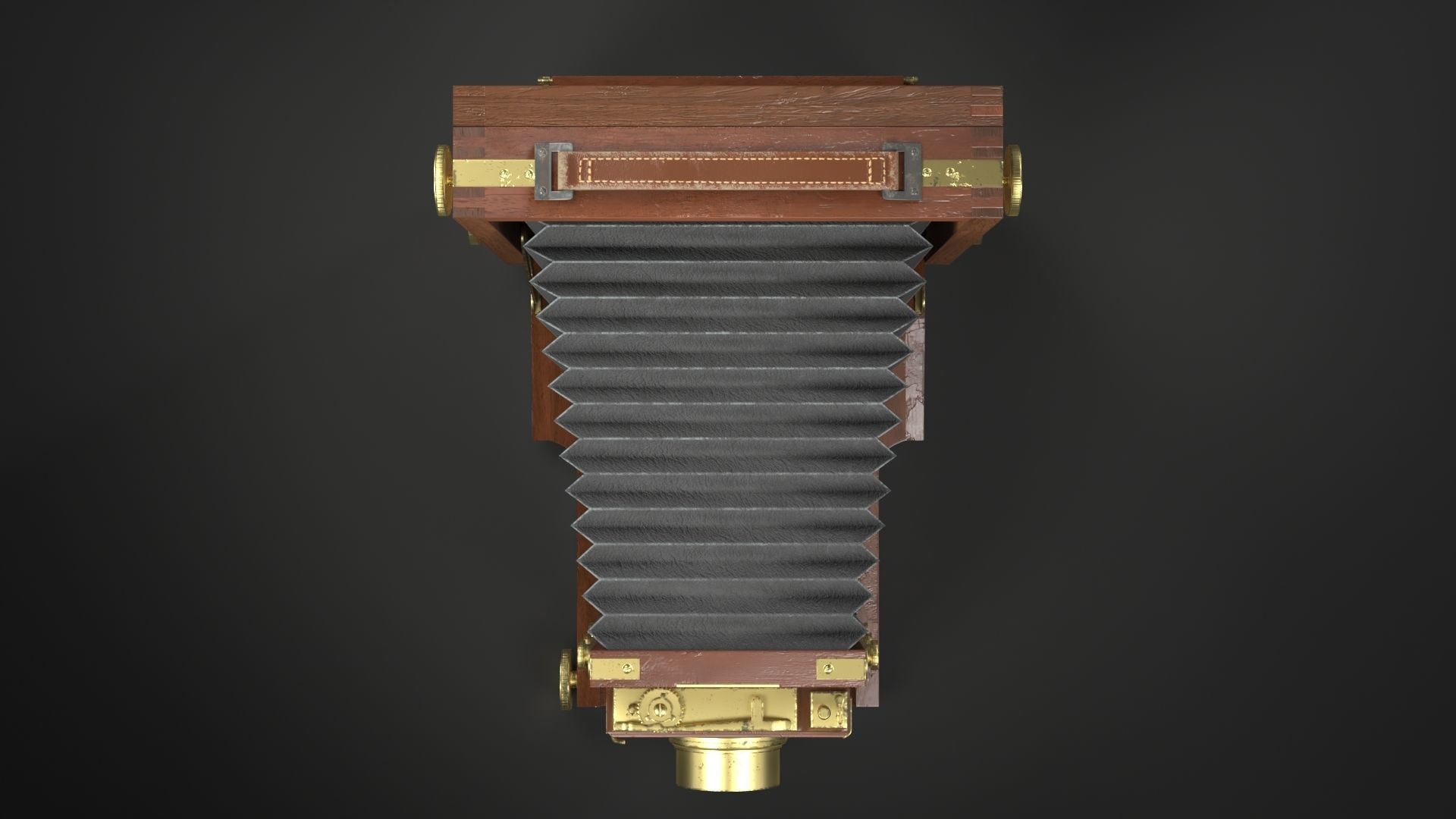 Victorian Camera Low-poly 3D model_6