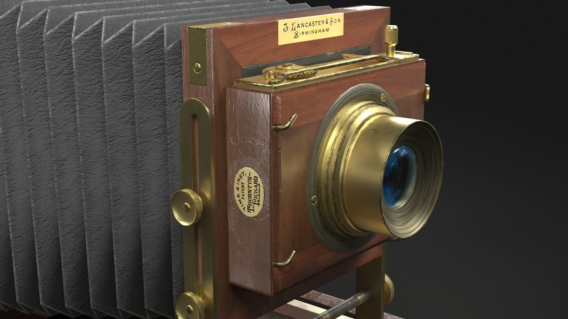 Victorian Camera Low-poly 3D model_7