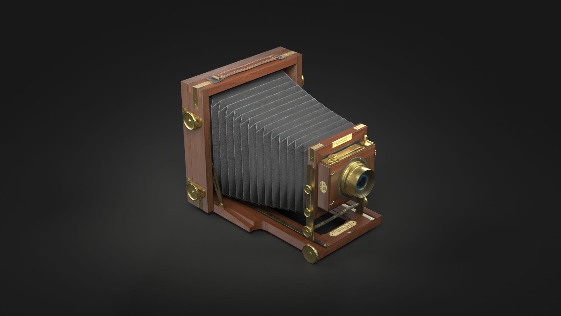Victorian Camera Low-poly 3D model_16