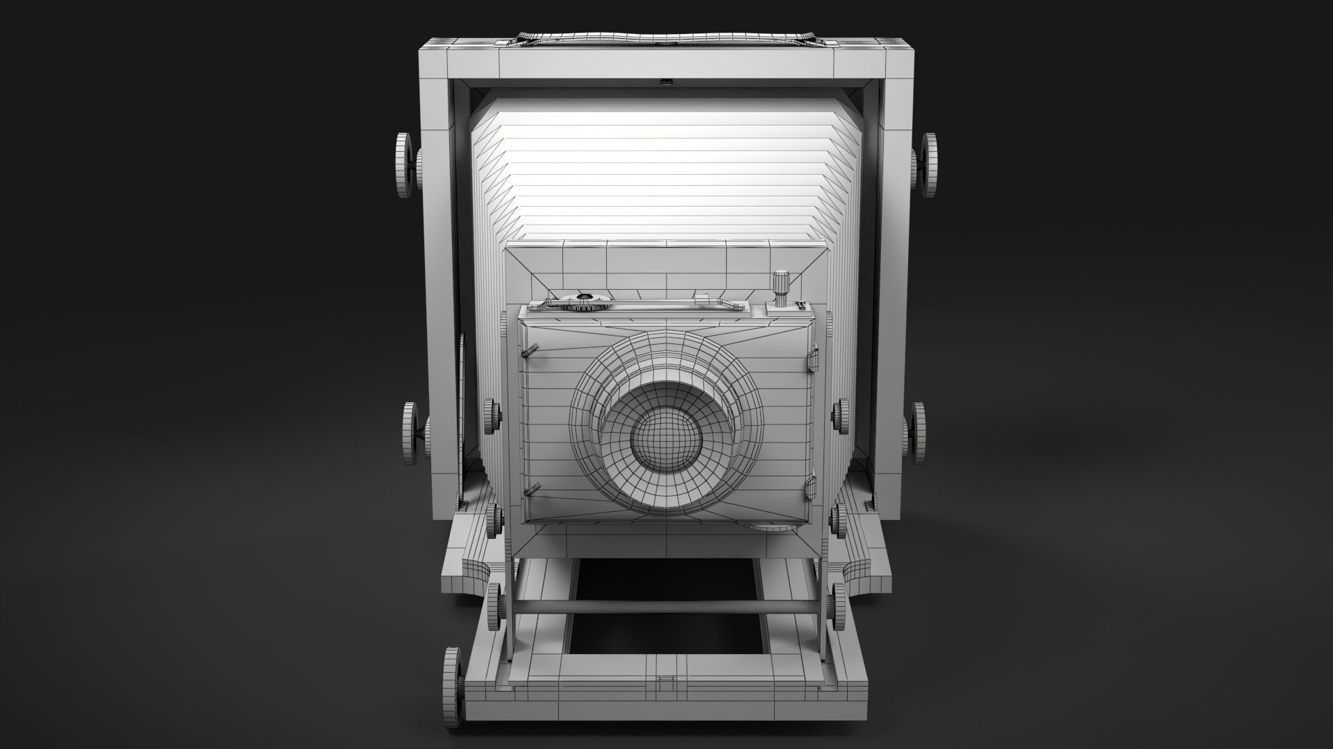 Victorian Camera Low-poly 3D model_5