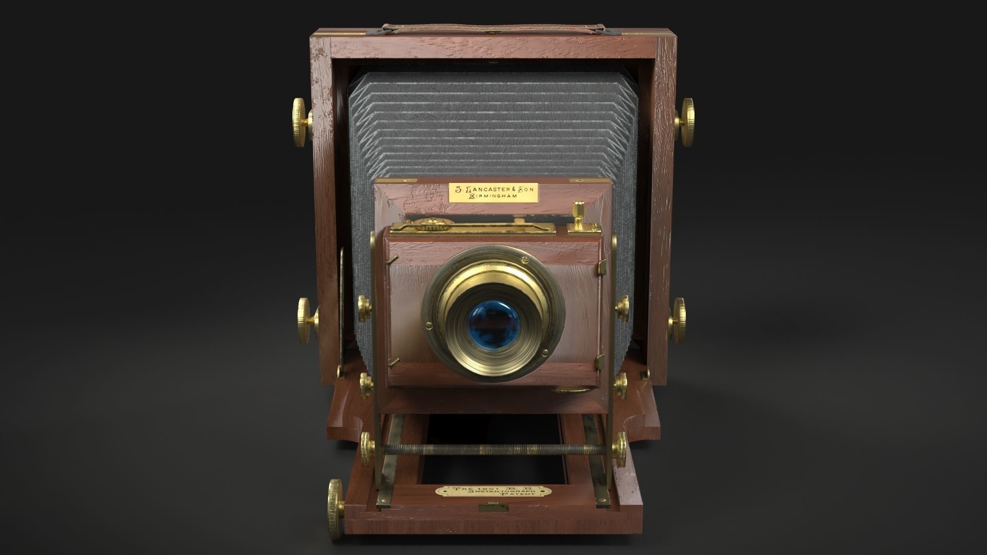 Victorian Camera Low-poly 3D model_4