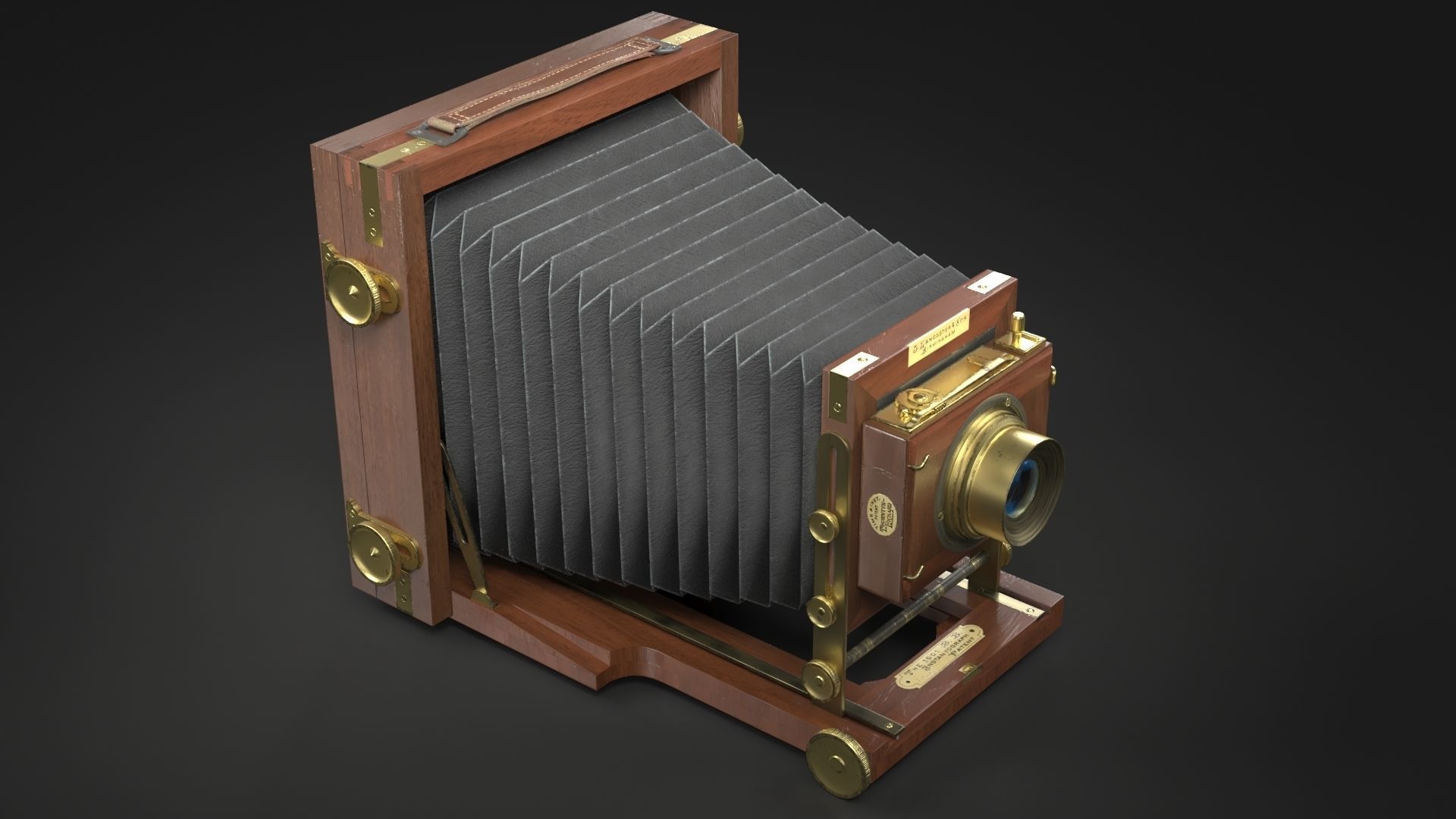 Victorian Camera Low-poly 3D model_3