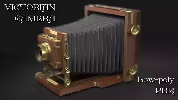 Victorian Camera Low-poly 3D model