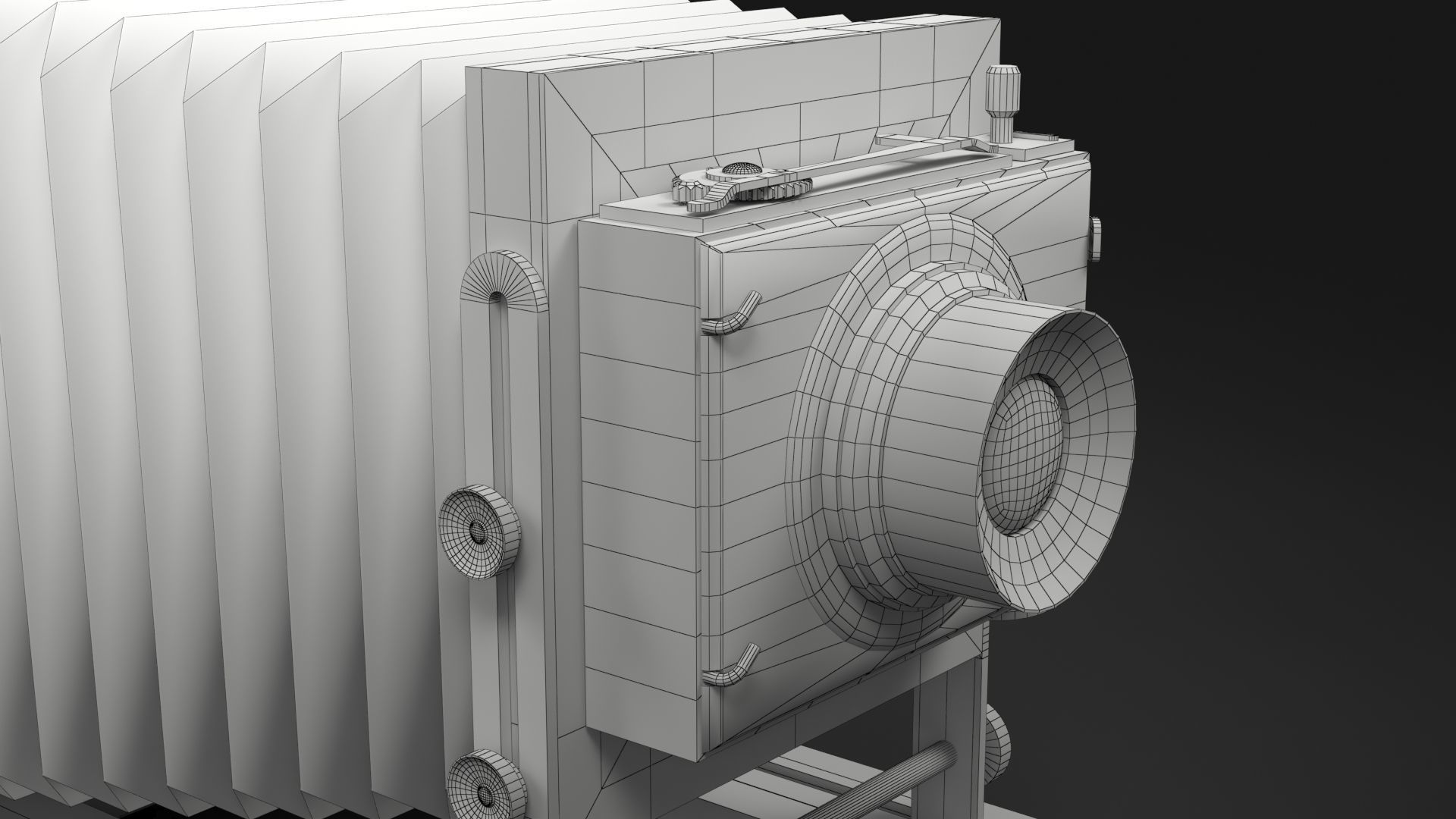 Victorian Camera Low-poly 3D model_8