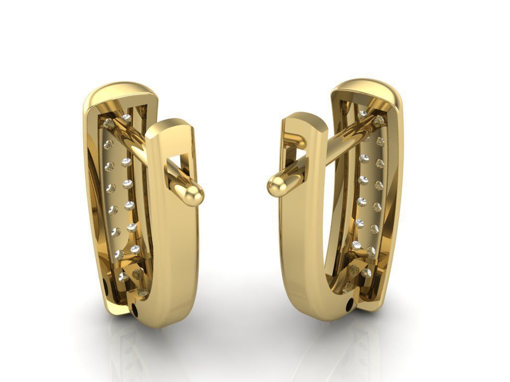 Earrings 3D print model_3