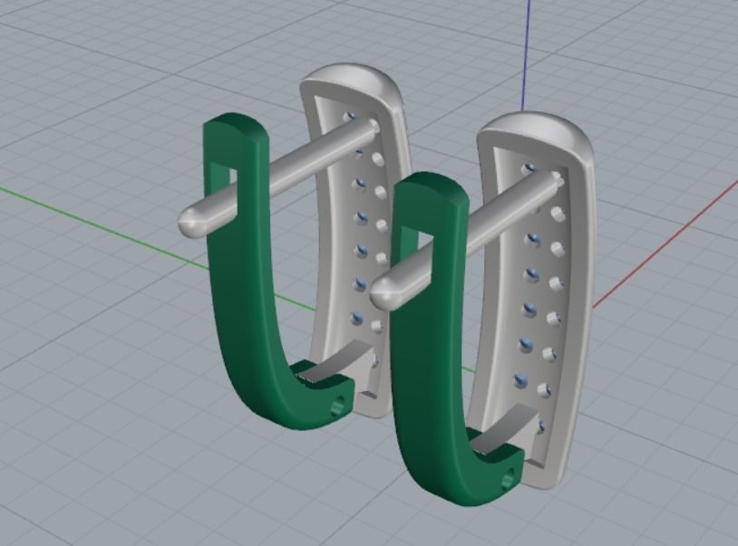 Earrings 3D print model_10