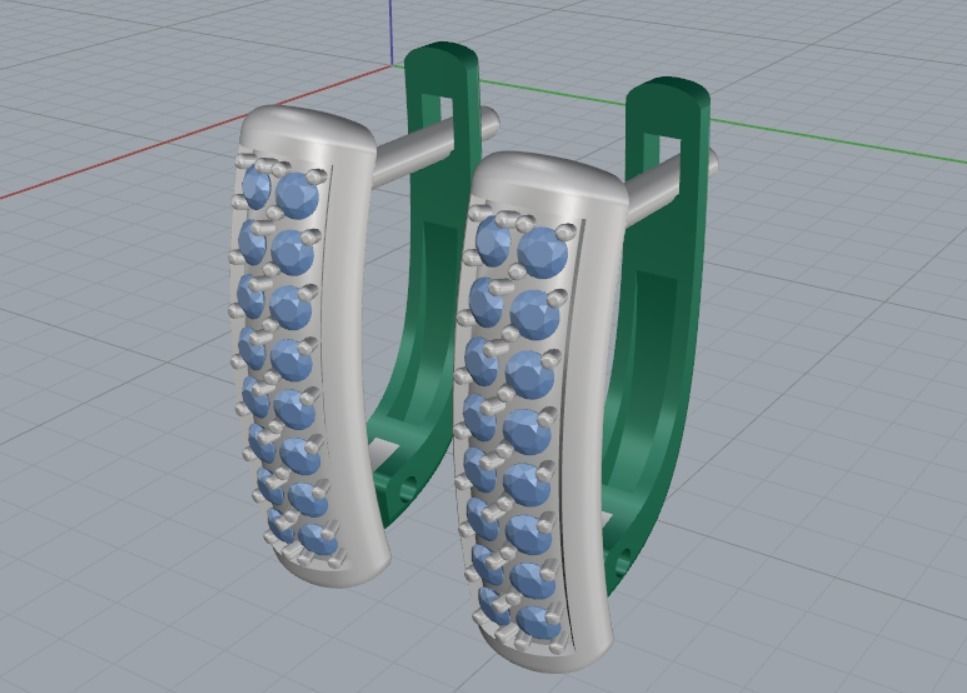 Earrings 3D print model_8