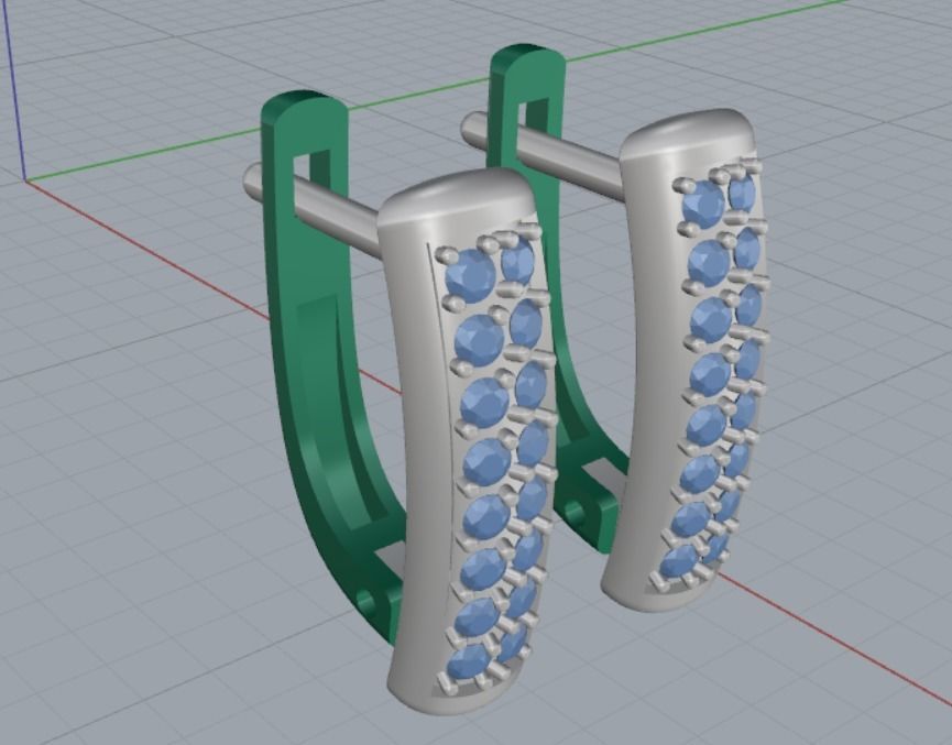 Earrings 3D print model_9