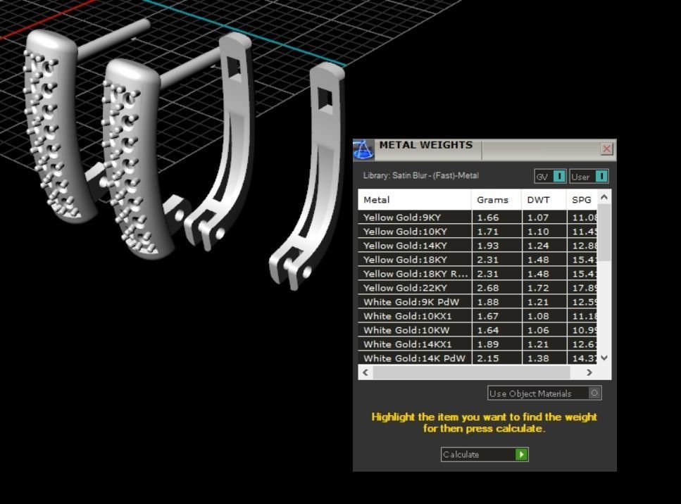 Earrings 3D print model_12