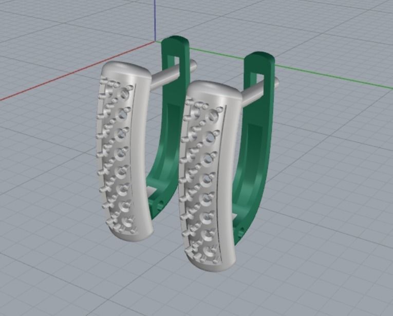 Earrings 3D print model_11