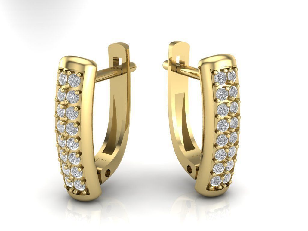Earrings 3D print model_1