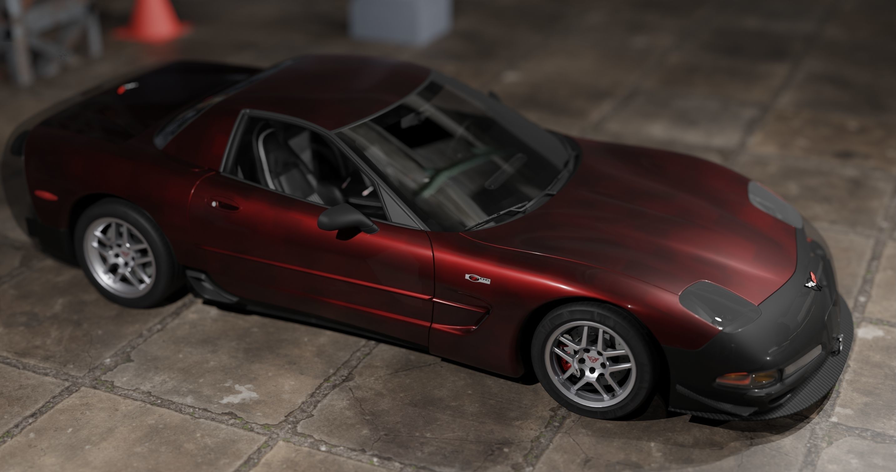 Realistic Corvette C5 3D model_4