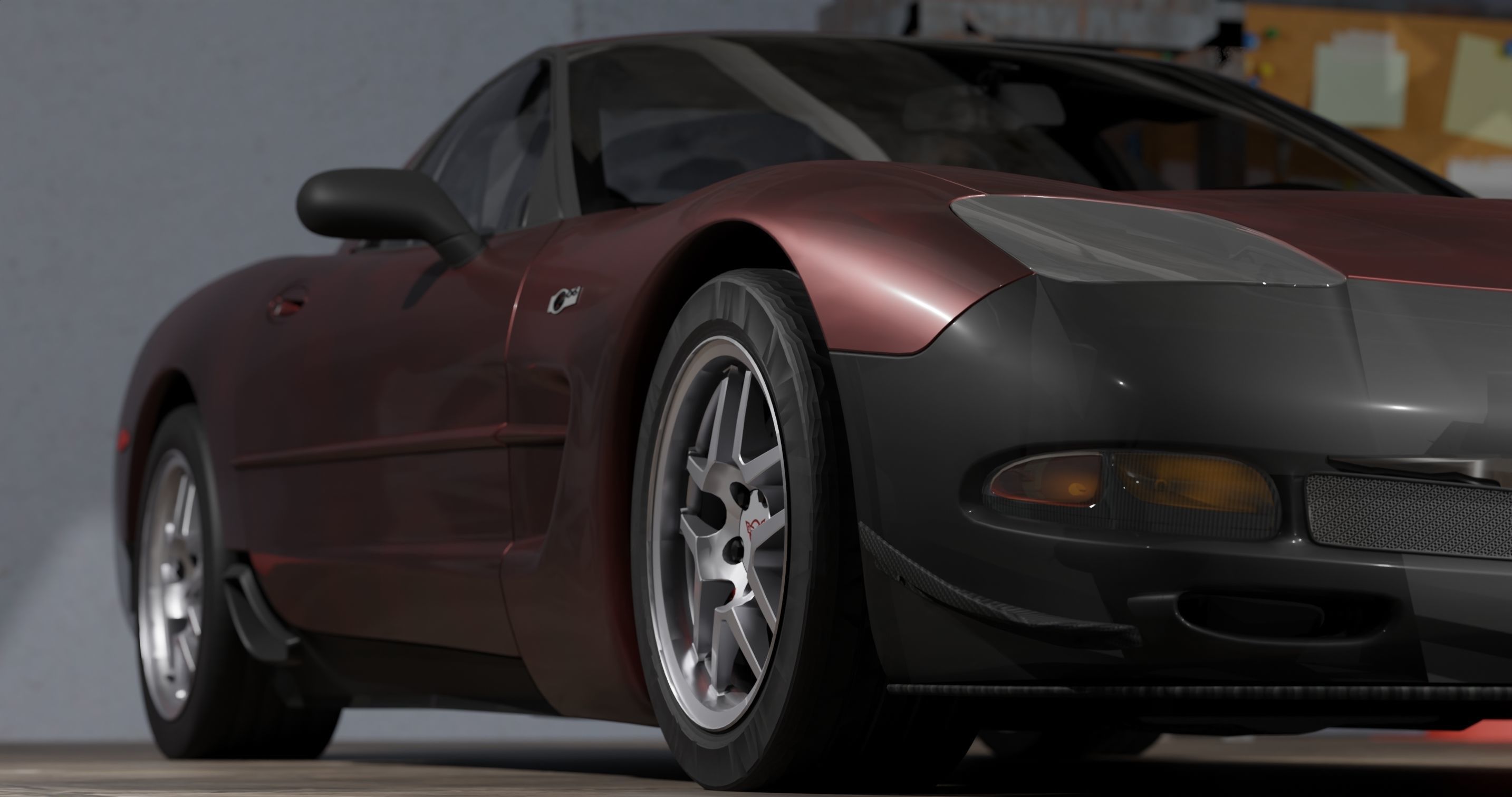 Realistic Corvette C5 3D model_5