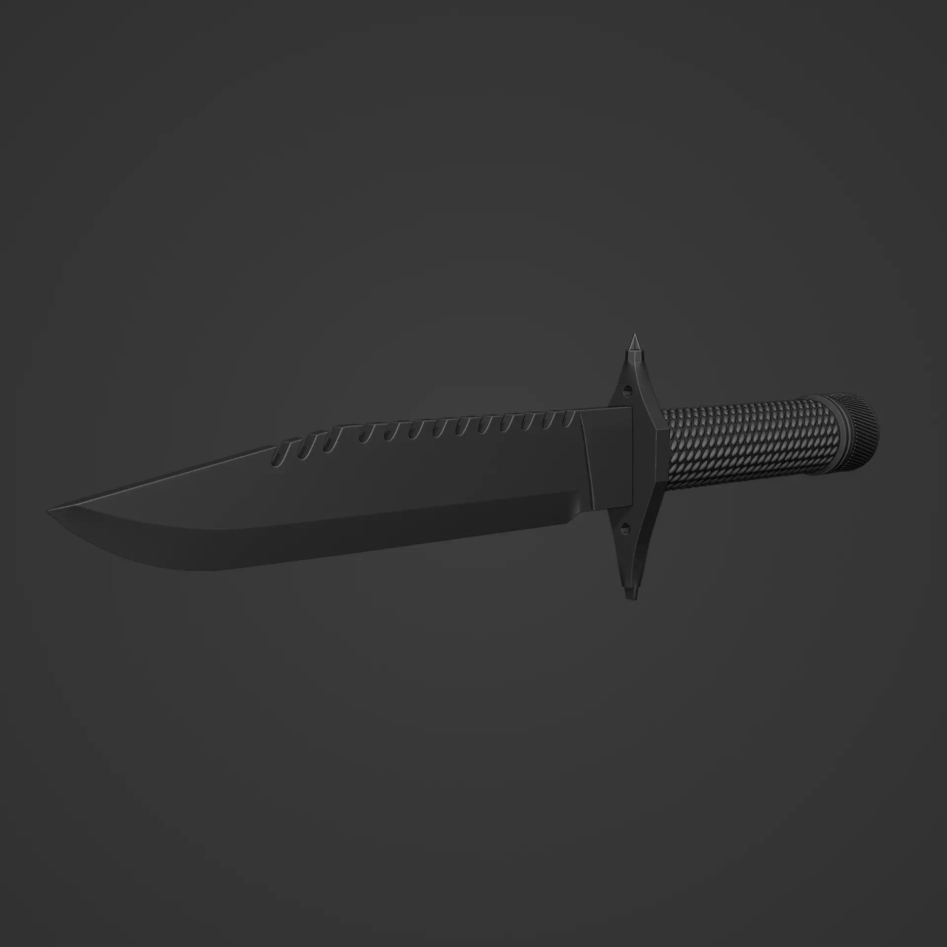RAMBO 1 SURVIVAL KNIFEWITH FUNCTIONAL THREAD 3D print model_0