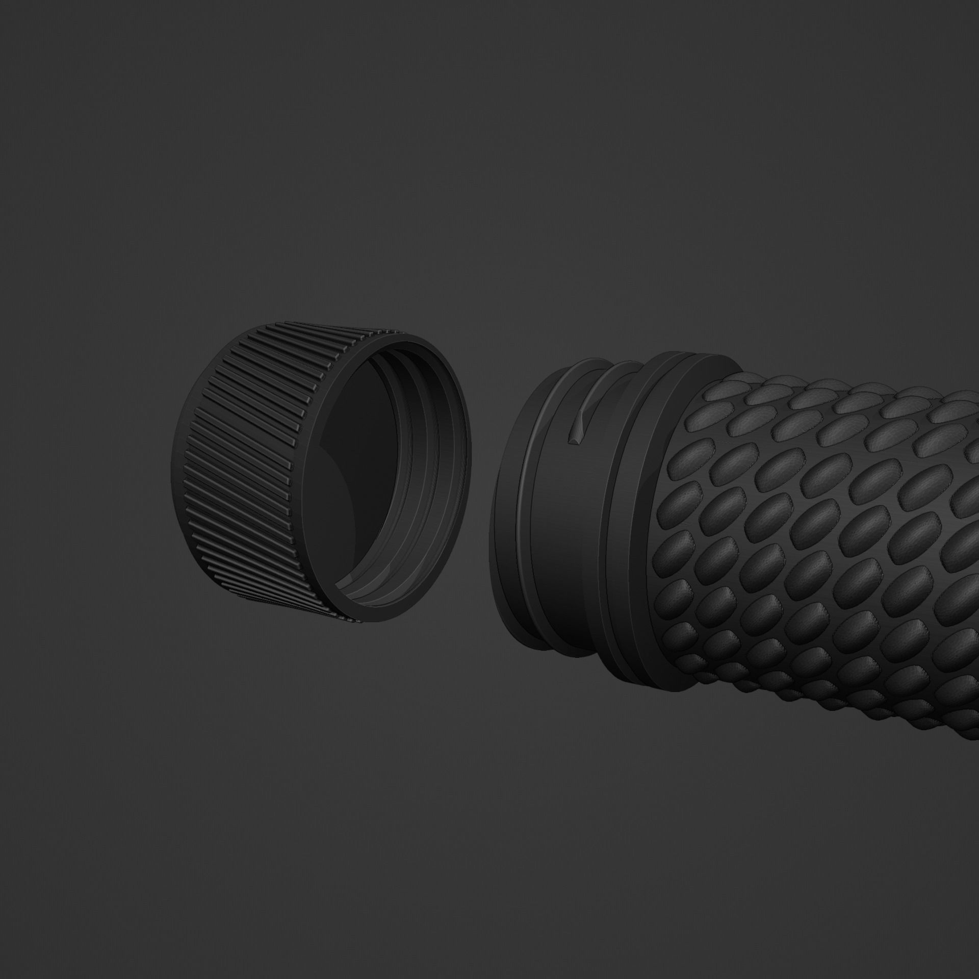 RAMBO 1 SURVIVAL KNIFEWITH FUNCTIONAL THREAD 3D print model_4