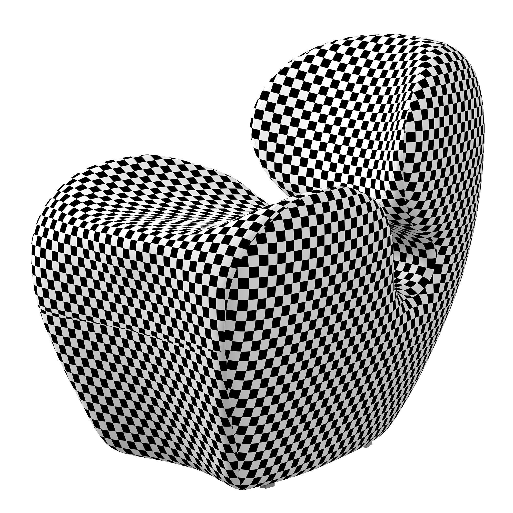 Soft Little Heavy small armchair by Ron Arad 3D model_4