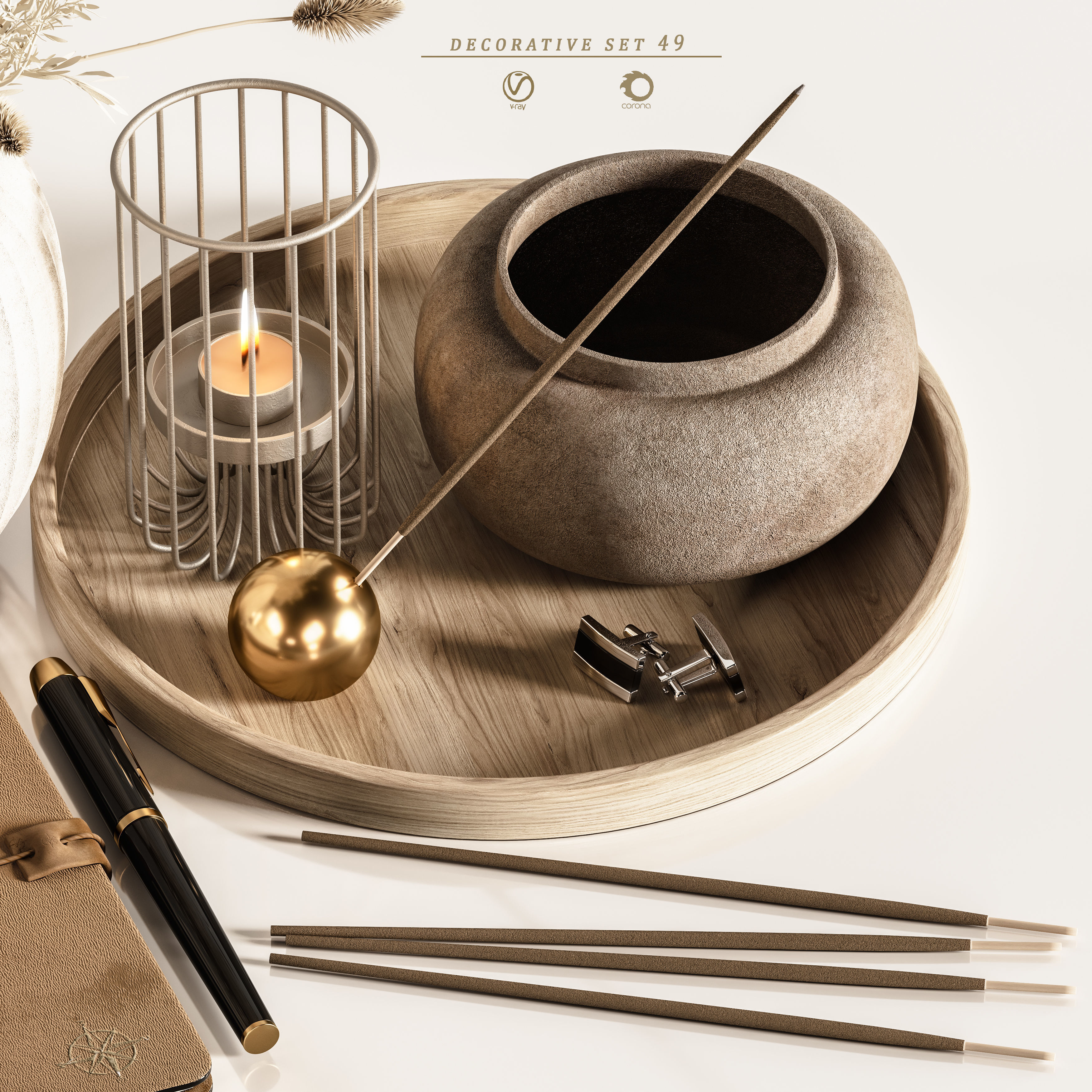 decorative set 49 3D model_5