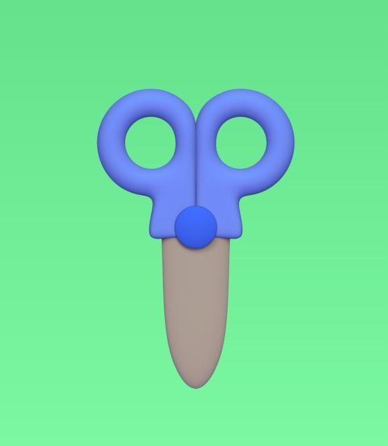 Scissors 3D print model_3