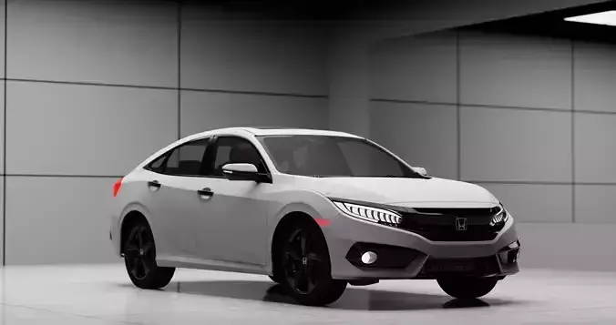 Realistic Honda Civic 2020 3D model