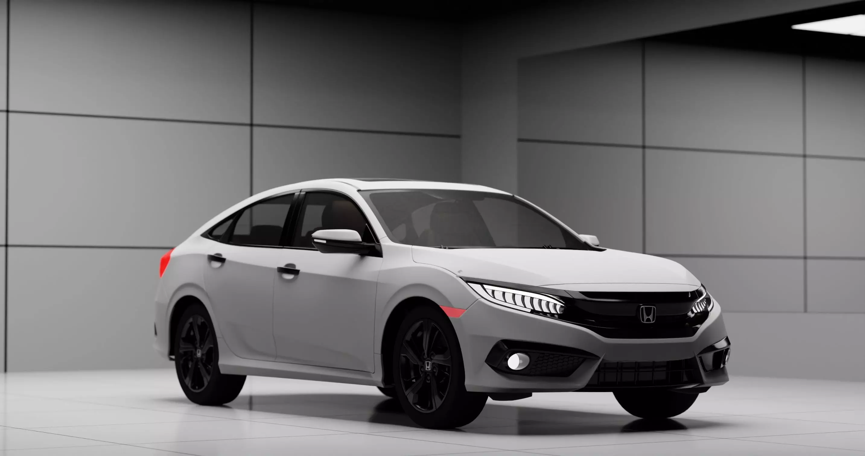Realistic Honda Civic 2020 3D model_0