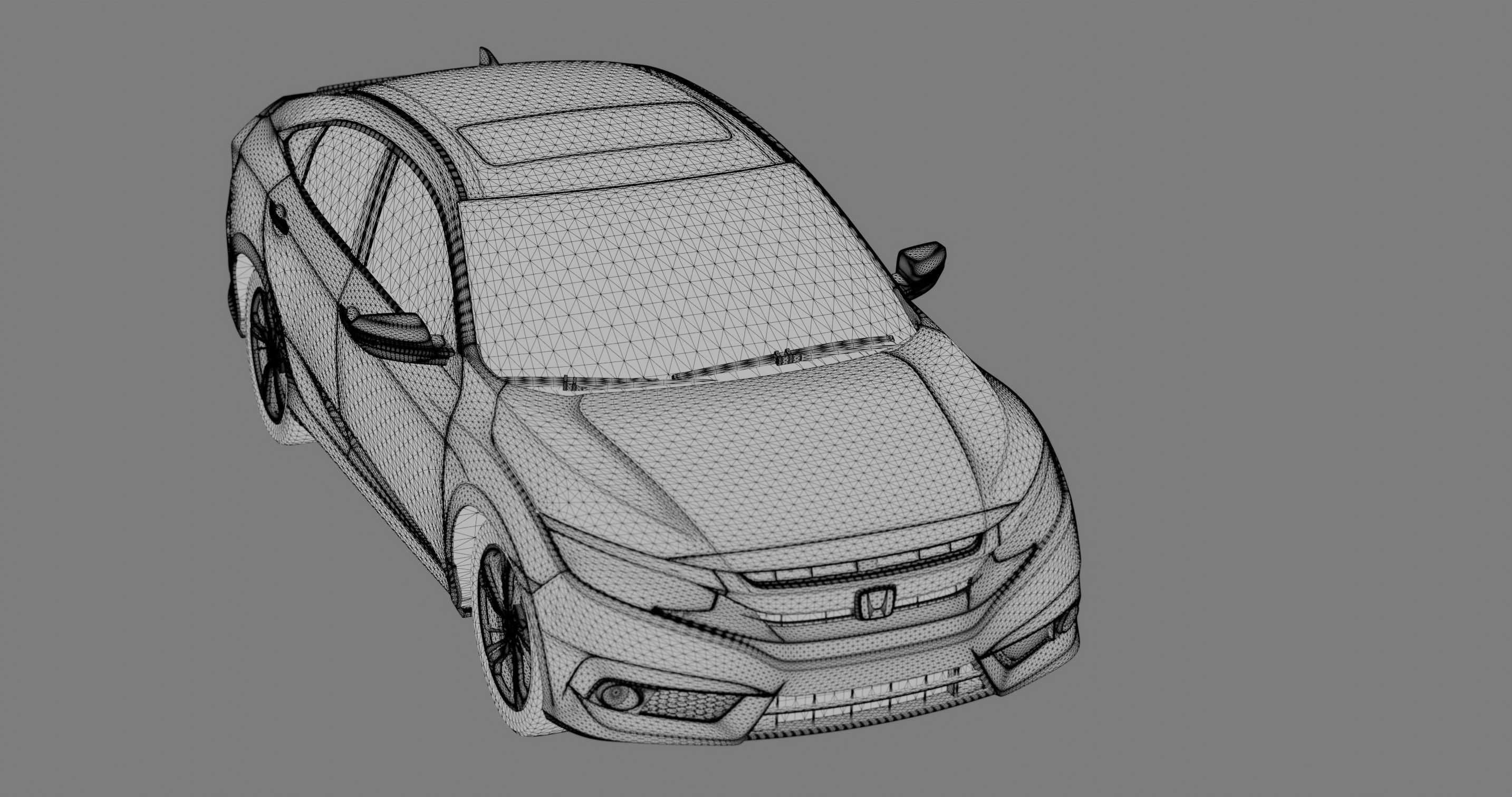 Realistic Honda Civic 2020 3D model_4