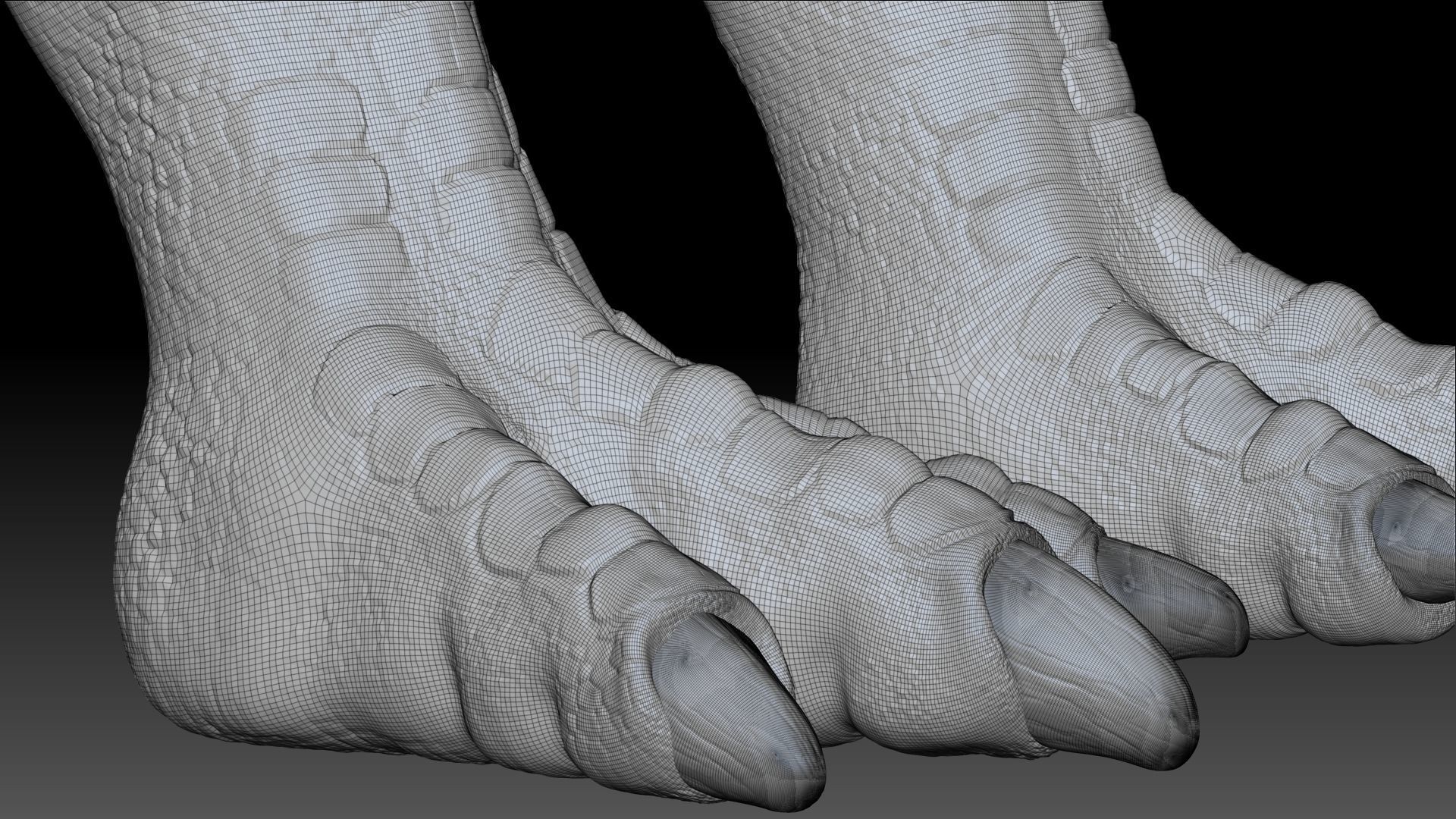 Dinosaur Shantungosaurus Sculpt Project 3D model_13