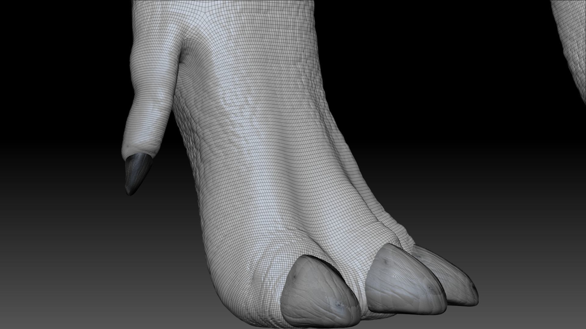 Dinosaur Shantungosaurus Sculpt Project 3D model_12