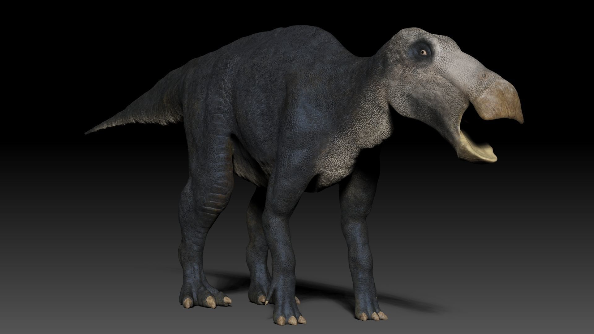 Dinosaur Shantungosaurus Sculpt Project 3D model_10
