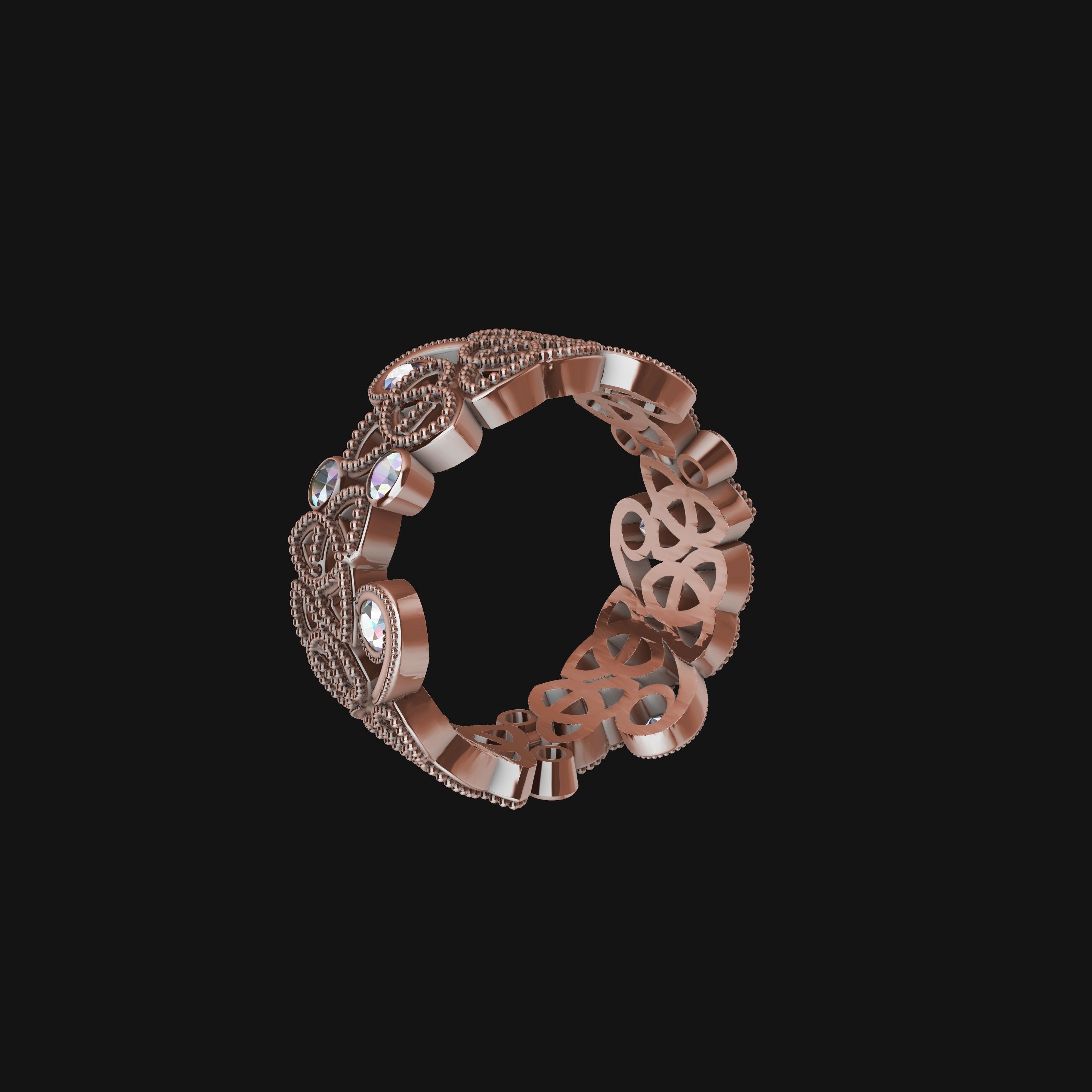 Designer Cletic Knot Ring 3d Model 3D print model_8