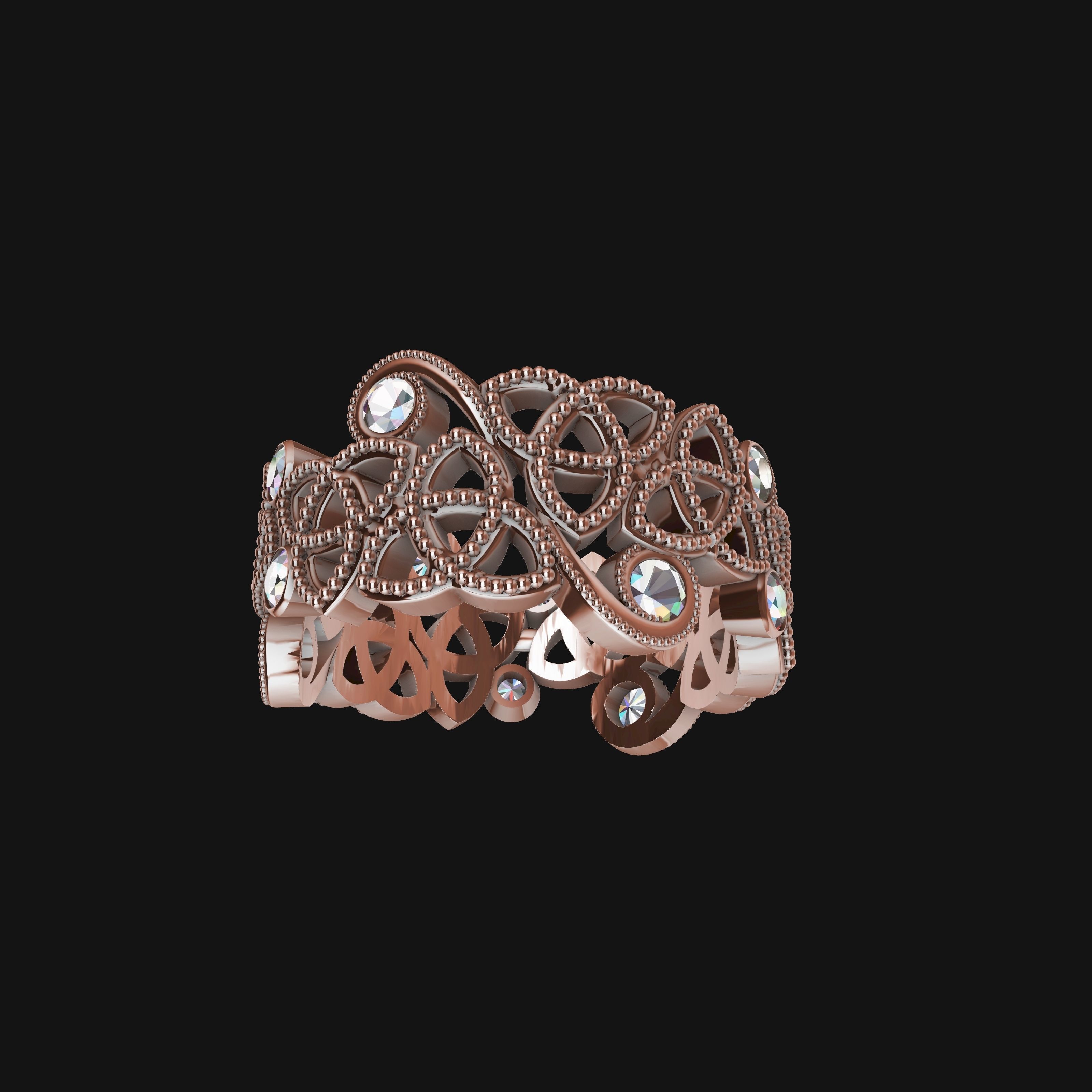 Designer Cletic Knot Ring 3d Model 3D print model_9