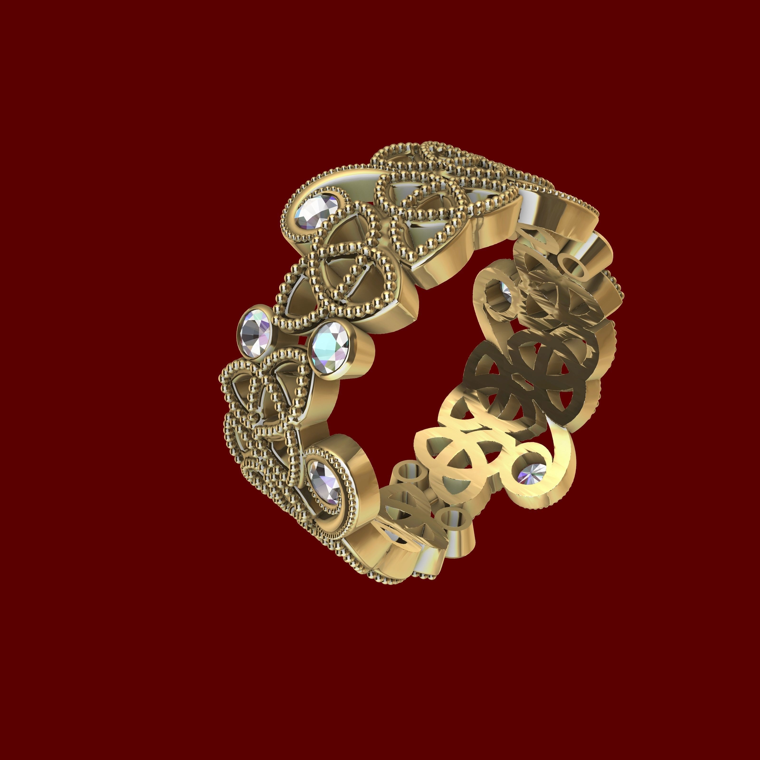 Designer Cletic Knot Ring 3d Model 3D print model_2