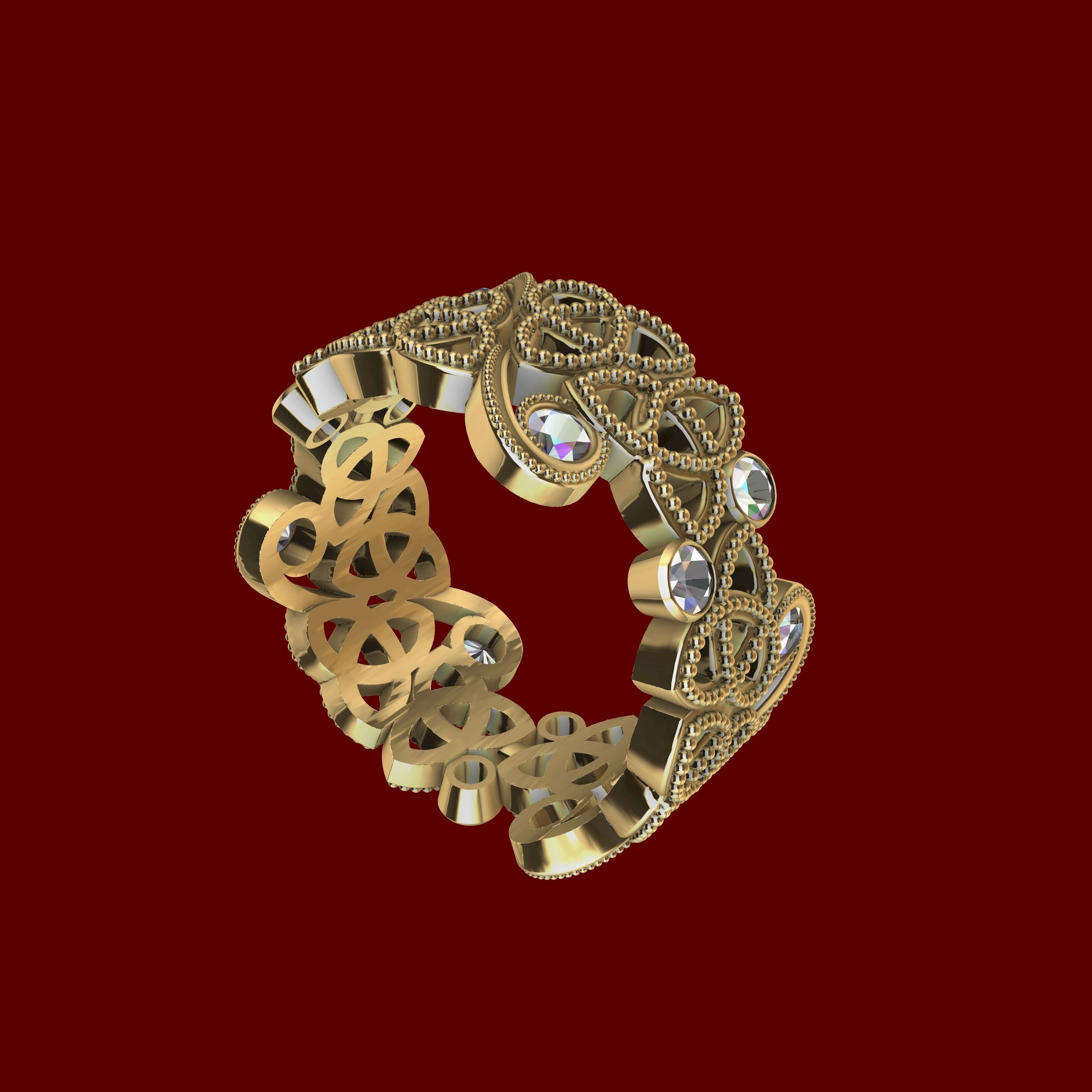 Designer Cletic Knot Ring 3d Model 3D print model_3