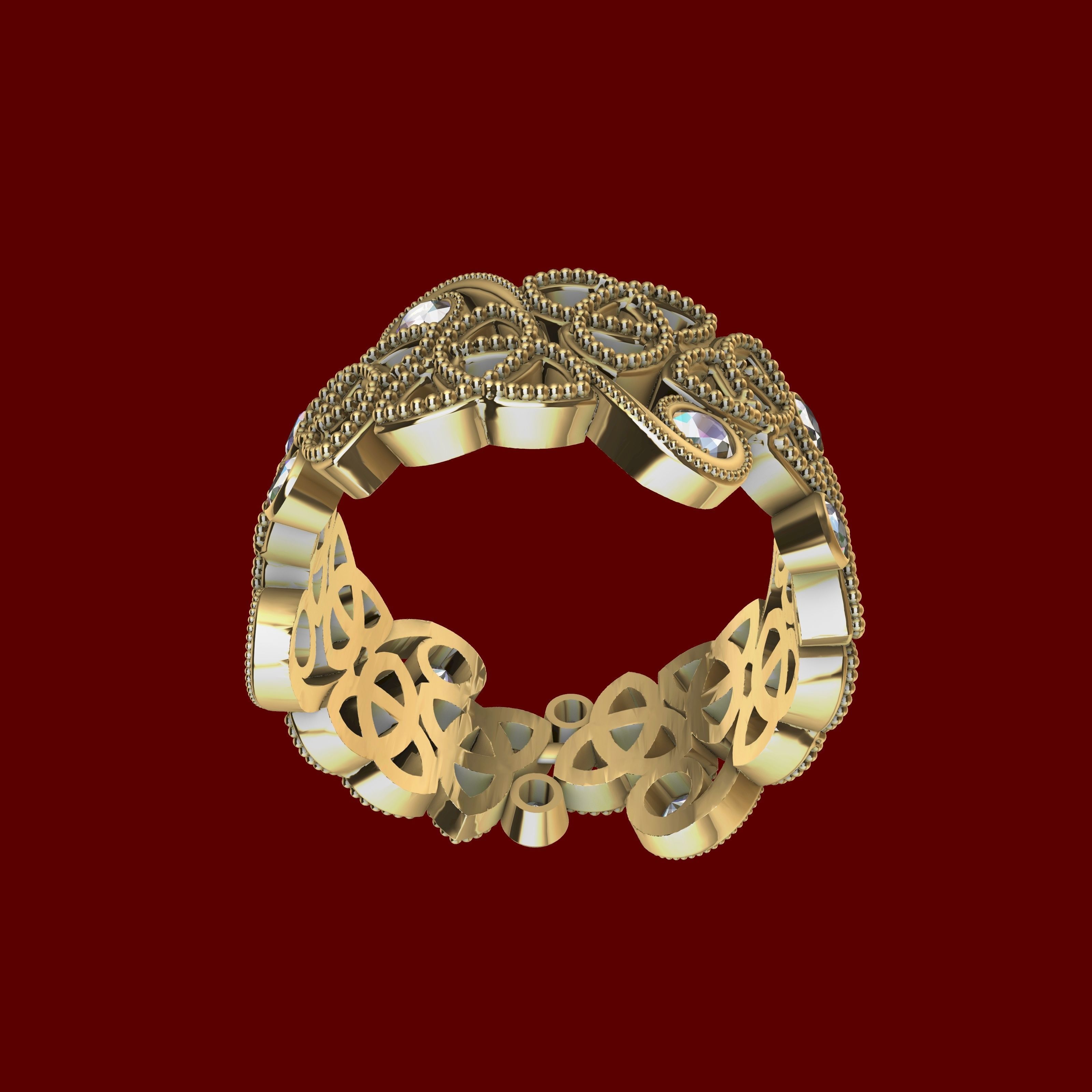 Designer Cletic Knot Ring 3d Model 3D print model_6