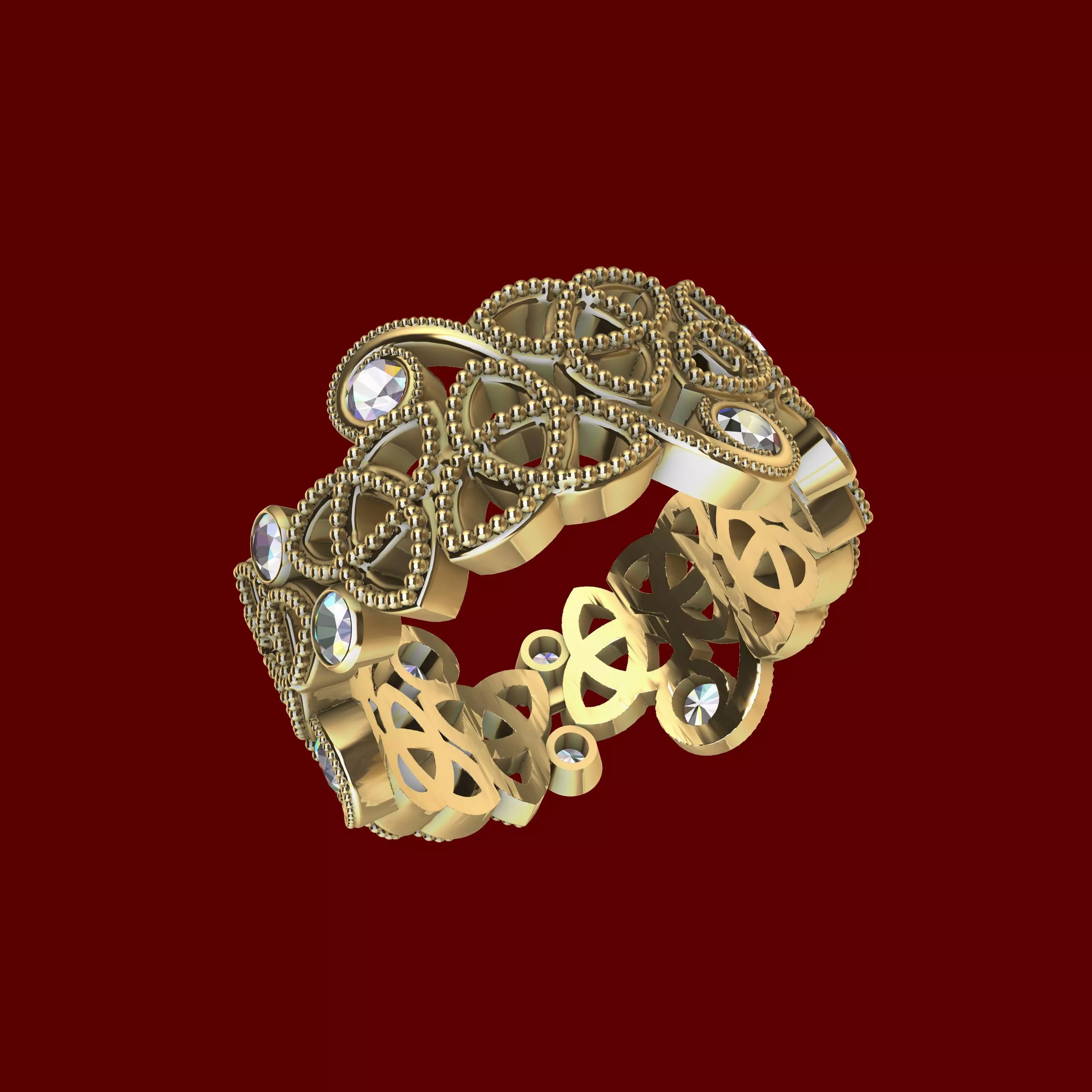 Designer Cletic Knot Ring 3d Model 3D print model_0